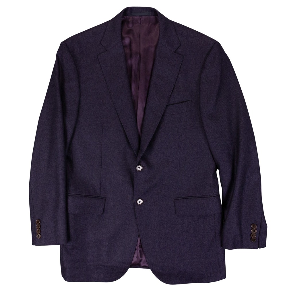 ISAIA Napoli Blazer Sport Coat Mens 42R Plum Purple Cashmere Wool